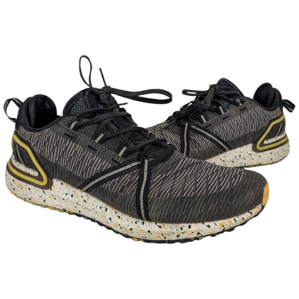Adidas Solarthon Boost Golf Shoes Spikeless Black Yellow White FZ1024 Mens 12